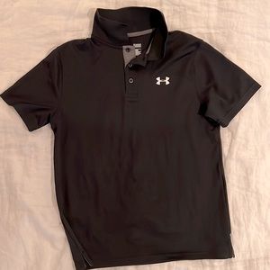 Youth Large Under Armour Heatgear Golf Shirts Black